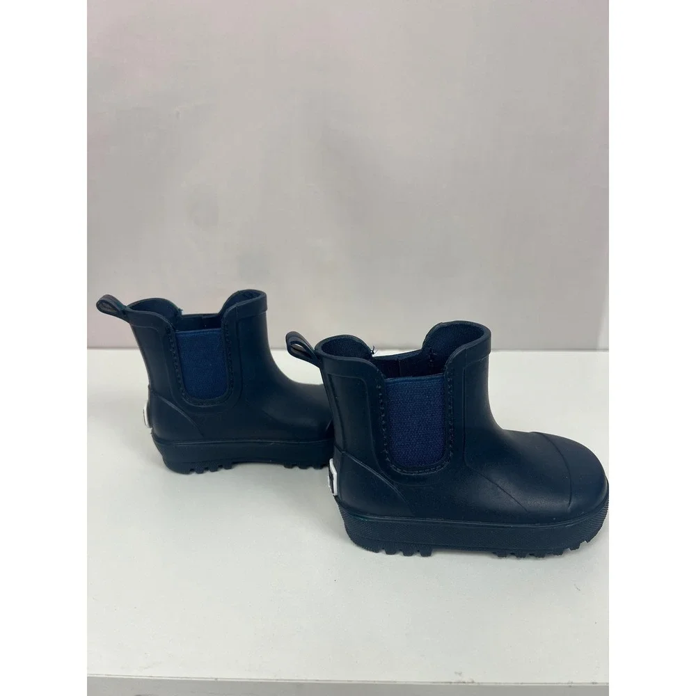 Bearpaw Toddler Navy Blue Rubber Rain Boots Waterproof Chelsea Size 4